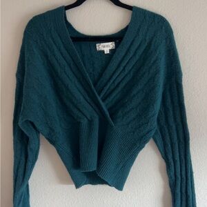 Teal V-Neck Sweater